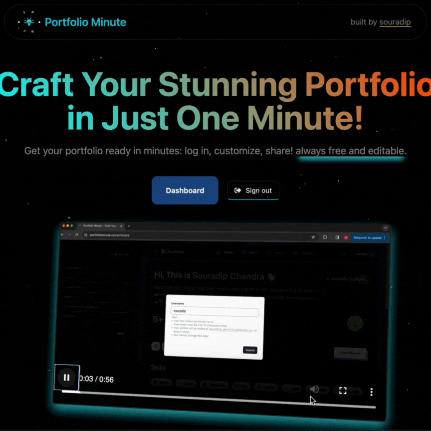 Portfolio Minute